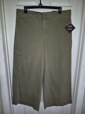 Ava & Viv Olive Wide-Leg Women’s Pants